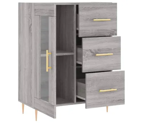 Kumode, Pelēka Ozolkoka, 69,5X34X90 Cm, Inženierijas Koks Vidaxl