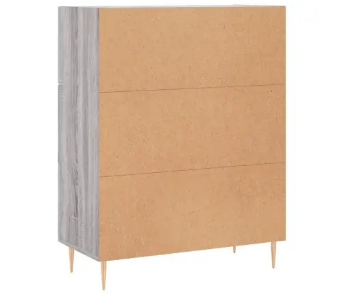 Kumode, Pelēka Ozolkoka, 69,5X34X90 Cm, Inženierijas Koks Vidaxl