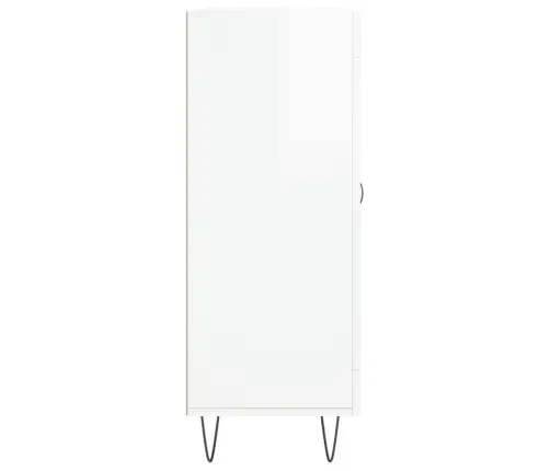 Kumode, Spīdīgi Balta, 69,5X34X90 Cm, Inženierijas Koks Vidaxl