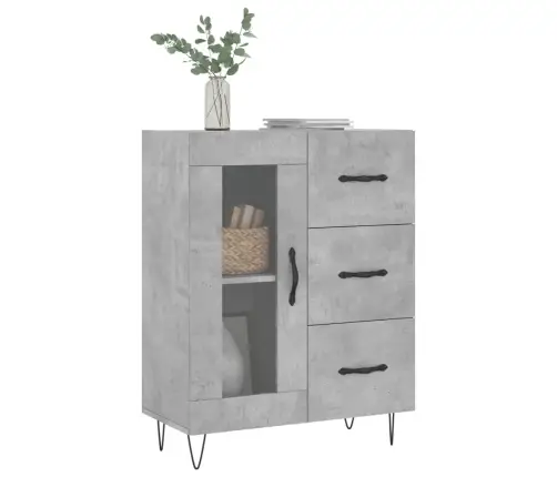 Puhvetkapp, Betoonhall, 69,5 X 34 X 90 cm Tehispuit