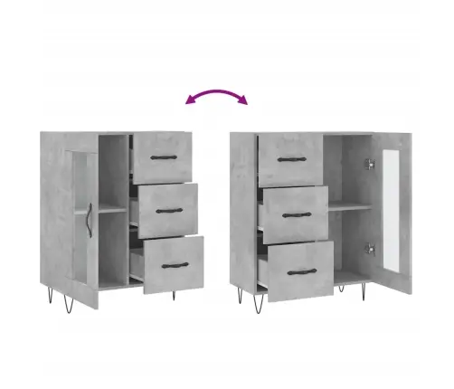 Puhvetkapp, Betoonhall, 69,5 X 34 X 90 cm Tehispuit