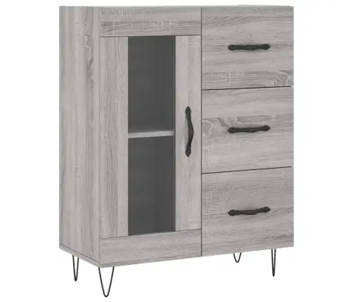 Kumode, Pelēka Ozolkoka, 69,5X34X90 Cm, Inženierijas Koks Vidaxl