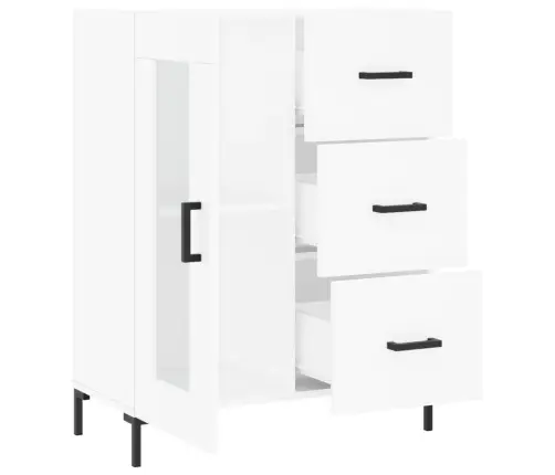 Kumode, Balta, 69,5X34X90 Cm, Inženierijas Koks Vidaxl