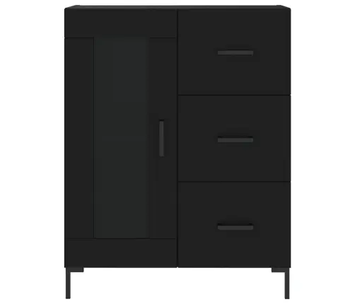 Kumode, Melna, 69,5X34X90 Cm, Inženierijas Koks Vidaxl