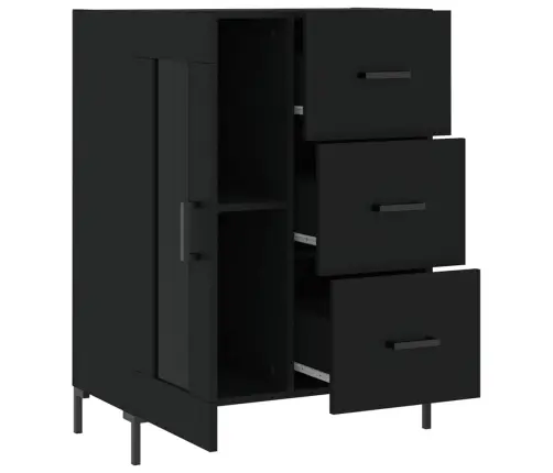 Kumode, Melna, 69,5X34X90 Cm, Inženierijas Koks Vidaxl