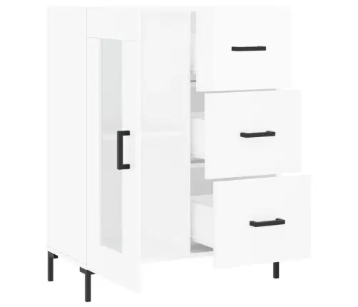 Šoninė Spintelė, Balta, 69,5X34X90cm Apdirbta Mediena, Blizgi