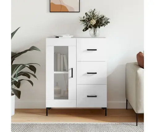 Šoninė Spintelė, Balta, 69,5X34X90cm Apdirbta Mediena, Blizgi