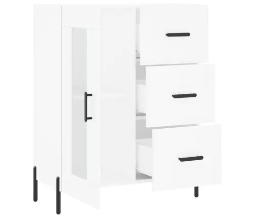 Kumode, Balta, 69,5X34X90 Cm, Inženierijas Koks Vidaxl