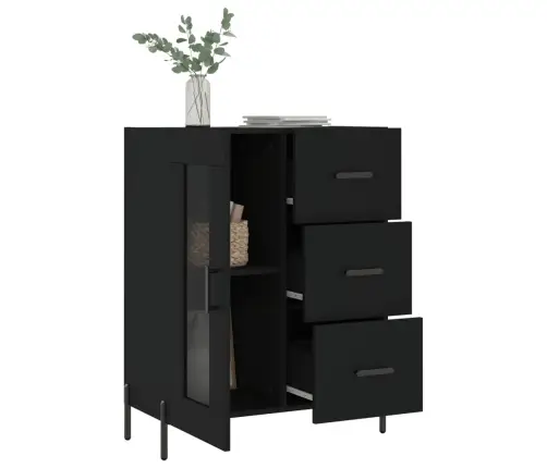 Puhvetkapp, Must, 69,5 X 34 X 90 cm Tehispuit