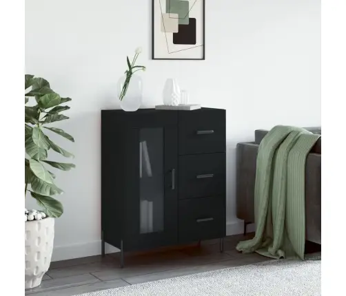 Puhvetkapp, Must, 69,5 X 34 X 90 cm Tehispuit