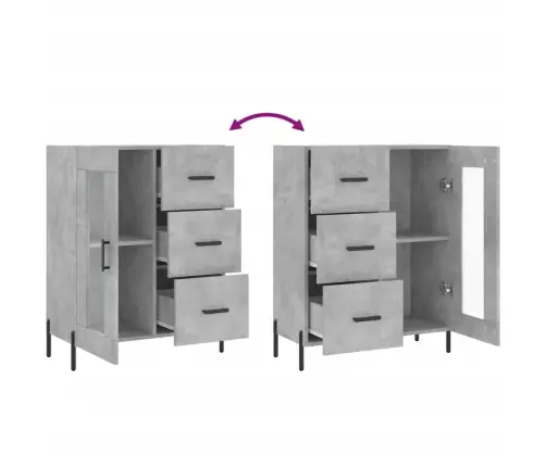 Šoninė Spintelė, Betono Pilka, 69,5X34X90cm Apdirbta Mediena