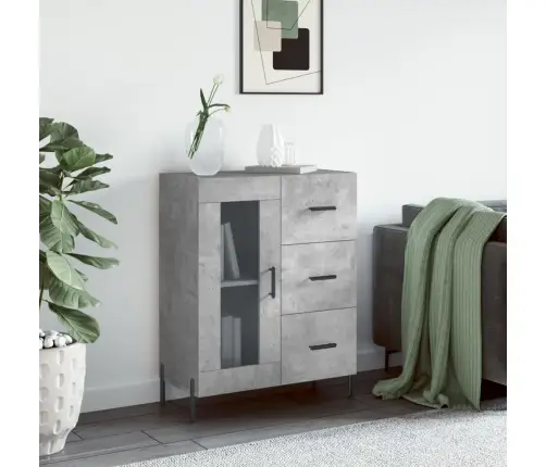 Šoninė Spintelė, Betono Pilka, 69,5X34X90cm Apdirbta Mediena