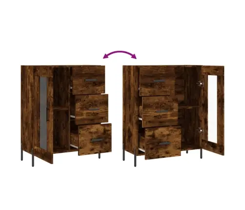 Kumode, Ozolkoka Krāsa, 69,5X34X90 Cm, Inženierijas Koks Vidaxl