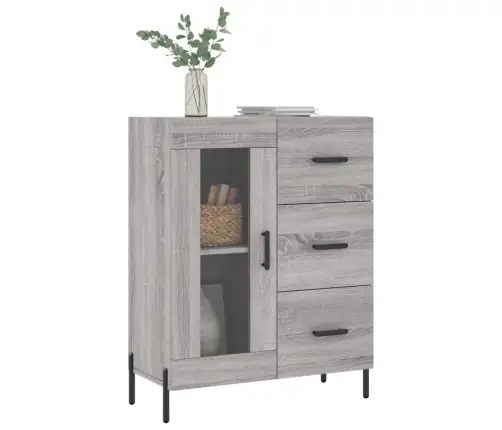 Kumode, Pelēka Ozolkoka, 69,5X34X90 Cm, Inženierijas Koks Vidaxl