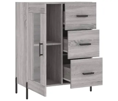 Kumode, Pelēka Ozolkoka, 69,5X34X90 Cm, Inženierijas Koks Vidaxl