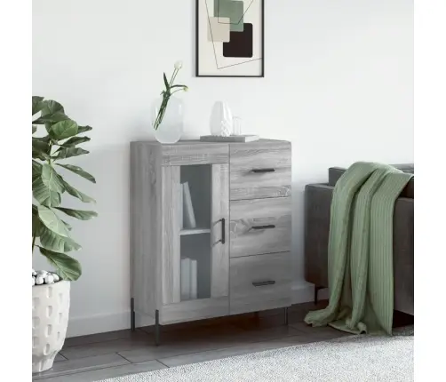 Kumode, Pelēka Ozolkoka, 69,5X34X90 Cm, Inženierijas Koks Vidaxl