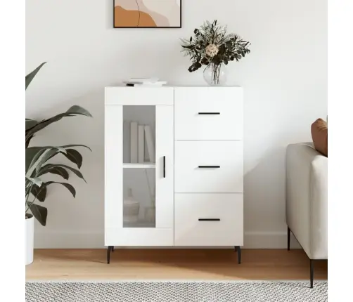 Šoninė Spintelė, Balta, 69,5X34X90cm Apdirbta Mediena, Blizgi