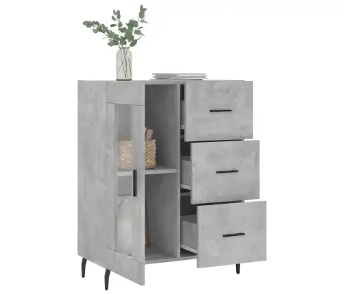 Šoninė Spintelė, Betono Pilka, 69,5X34X90cm Apdirbta Mediena