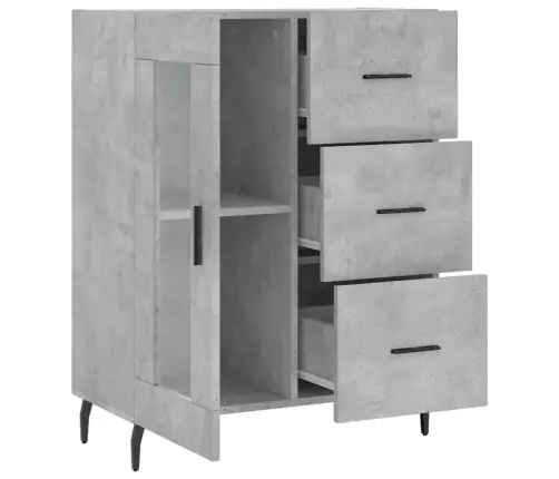 Šoninė Spintelė, Betono Pilka, 69,5X34X90cm Apdirbta Mediena