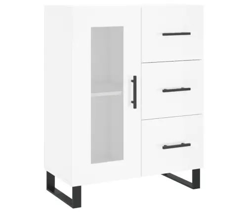 Kumode, Spīdīgi Balta, 69,5X34X90 Cm, Inženierijas Koks Vidaxl