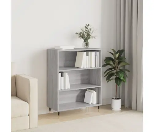 Knygų Spinta, Pilka Ąžuolo, 69,5X32,5X90cm Apdirbta Mediena