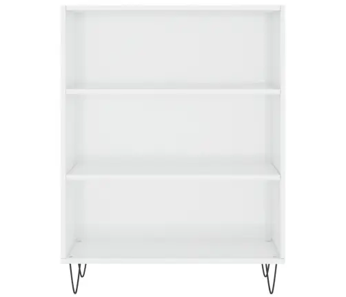 Knygų Spinta, Balta, 69,5X32,5X90cm Apdirbta Mediena, Blizgi