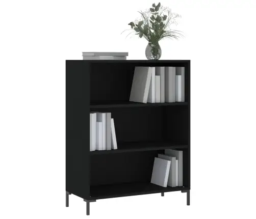 Knygų Spinta, Juoda, 69,5X32,5X90cm Apdirbta Mediena