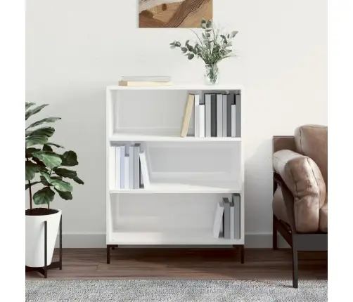 Grāmatplaukts, Balts, 69,5X32,5X90 Cm, Inženierijas Koks Vidaxl