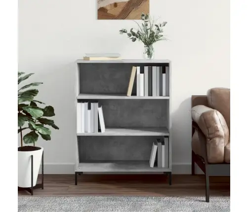 Knygų Spinta, Betono Pilka, 69,5X32,5X90cm Apdirbta Mediena