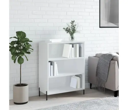 Plaukts, Spīdīgi Balts, 69,5X32,5X90 Cm, Inženierijas Koks Vidaxl Plaukts, Spīdīgi Balts, 69,5X32,5X90 Cm, Inženierijas Koks Vidaxl