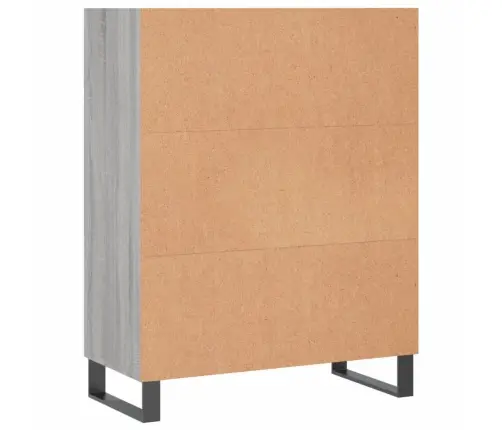 Spintelė Su Lentynomis, Pilka Ąžuolo, 69,5X32,5X90cm Mediena