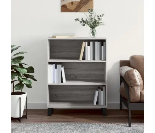 Spintelė Su Lentynomis, Pilka Ąžuolo, 69,5X32,5X90cm Mediena