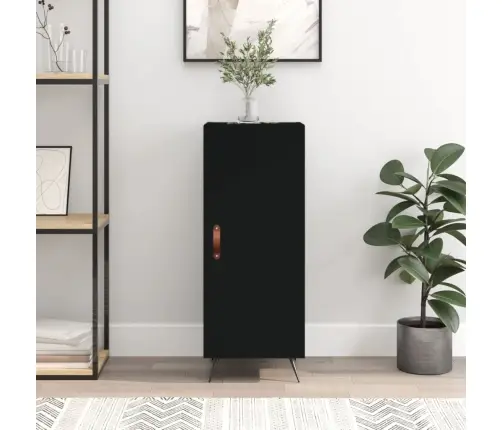 Kumode, Melna, 34,5X34X90 Cm, Inženierijas Koks Vidaxl