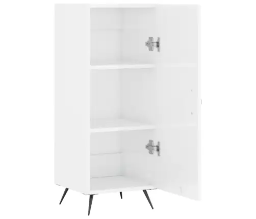 Kumode, Spīdīgi Balta, 34,5X34X90 Cm, Inženierijas Koks Vidaxl