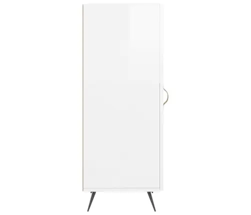 Kumode, Spīdīgi Balta, 34,5X34X90 Cm, Inženierijas Koks Vidaxl