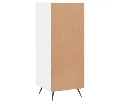 Kumode, Spīdīgi Balta, 34,5X34X90 Cm, Inženierijas Koks Vidaxl