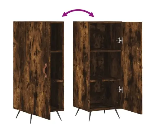 Šoninė Spintelė, Dūminio Ąžuolo, 34,5X34X90cm Apdirbta Mediena