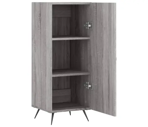 Kumode, Pelēka Ozolkoka, 34,5X34X90 Cm, Inženierijas Koks Vidaxl