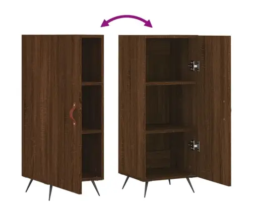 Kumode, Ozolkoka Krāsa, 34,5X34X90 Cm, Inženierijas Koks Vidaxl