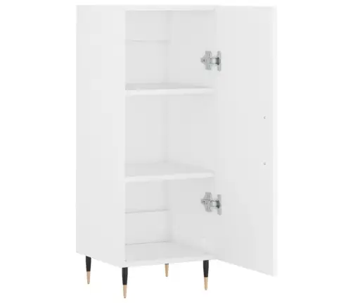 Kumode, Balta, 34,5X34X90 Cm, Inženierijas Koks Vidaxl