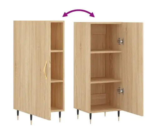 Šoninė Spintelė, Ąžuolo Spalvos, 34,5X34X90cm Apdirbta Mediena