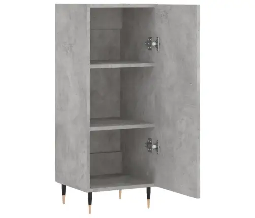 Kumode, Betona Pelēka, 34,5X34X90 Cm, Inženierijas Koks Vidaxl