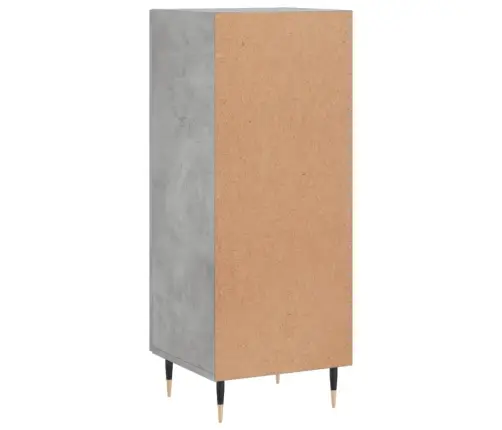 Kumode, Betona Pelēka, 34,5X34X90 Cm, Inženierijas Koks Vidaxl