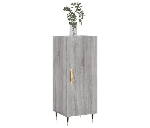 Kumode, Pelēka Ozolkoka, 34,5X34X90 Cm, Inženierijas Koks Vidaxl