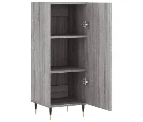 Kumode, Pelēka Ozolkoka, 34,5X34X90 Cm, Inženierijas Koks Vidaxl