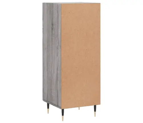 Kumode, Pelēka Ozolkoka, 34,5X34X90 Cm, Inženierijas Koks Vidaxl