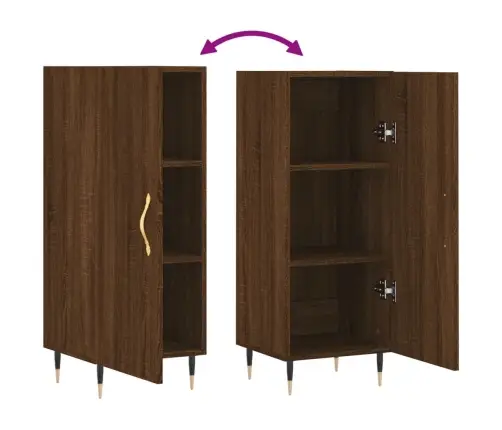 Kumode, Ozolkoka Krāsa, 34,5X34X90 Cm, Inženierijas Koks Vidaxl