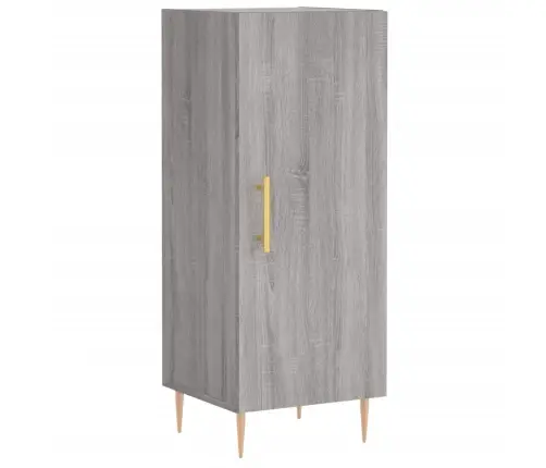 Kumode, Pelēka Ozolkoka, 34,5X34X90 Cm, Inženierijas Koks Vidaxl