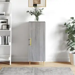 Kumode, Pelēka Ozolkoka, 34,5X34X90 Cm, Inženierijas Koks Vidaxl