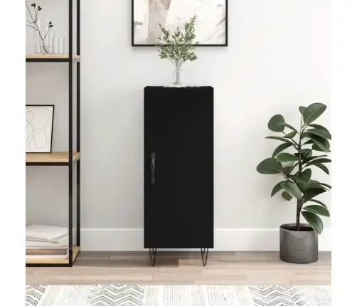 Kumode, Melna, 34,5X34X90 Cm, Inženierijas Koks Vidaxl